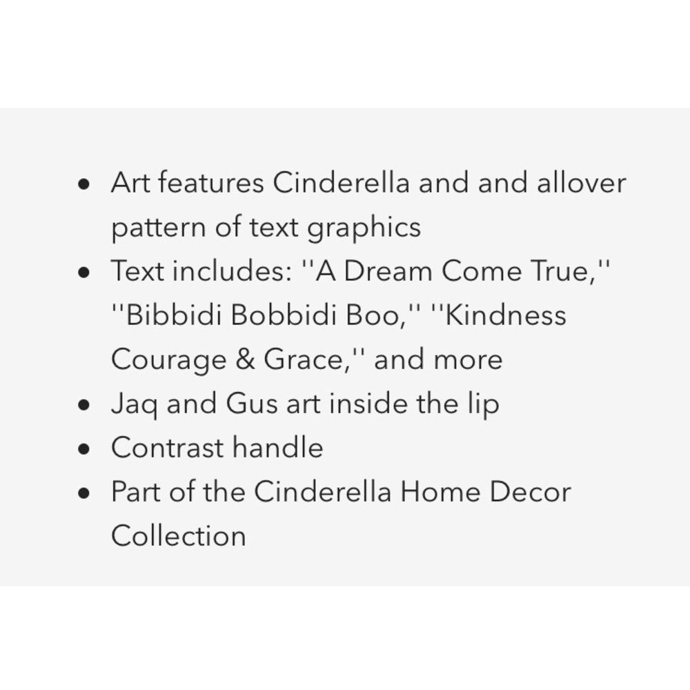 Disney Cinderella Text Pattern Mug - Picture 5 of 10